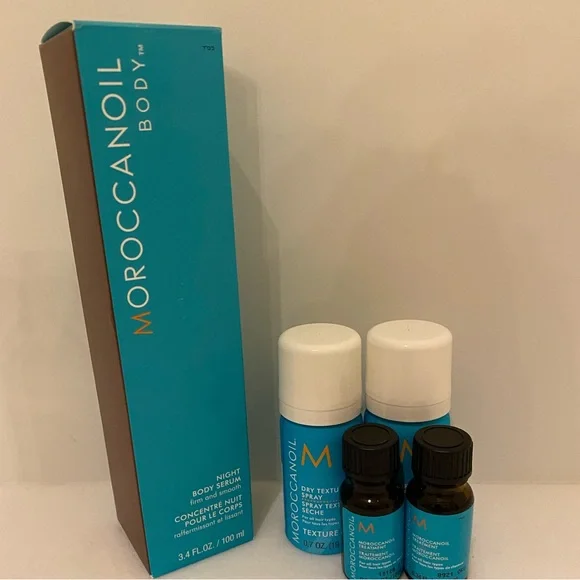 BIRTHDAY SALE! Moroccanoil Night Body Serum Set - Blue and White - Picture 13 of 14